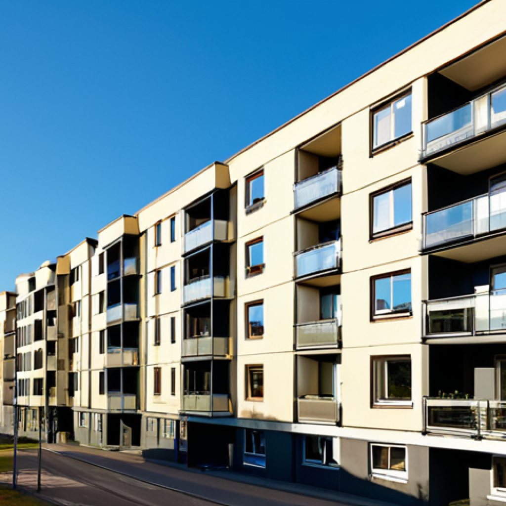 Modern Apartment Building Investment**

"Exterior of a modern apartment building in Stockholm, Sweden, bathed in golden hour light, showcasing well-maintained balconies and clean lines. Professional photography, blue sky, safe for work, appropriate content, fully clothed, professional, modest, family-friendly, perfect anatomy, correct proportions, natural pose, well-formed hands, proper finger count, natural body proportions."

**